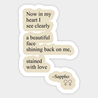 Sappho Poem (Stained with love) Sticker